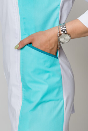 Robe Lily. COTTON. White + menthol + caribbean (edging) (5411149) фото 6