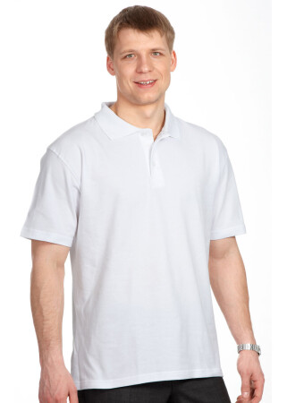 Work shirt polo "American Style" white 200 g/m2 (220025) фото 1
