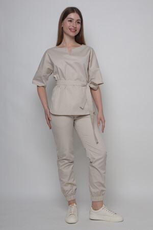 Костюм медицинский женский Рио с джоггерами. Крем. COTTON (5436909) фото 1