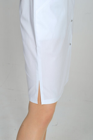 Magnolia dressing gown. COTTON. White + stone (button) (544775) фото 5