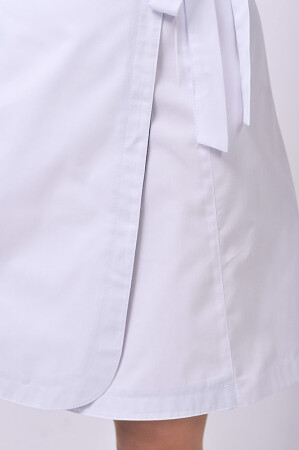 Dressing gown Venice. COTTON. White + navy blue (trim) (544765) фото 6