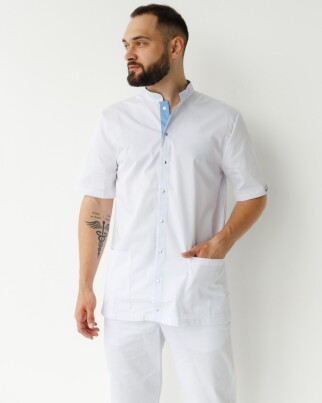 Medical suit for men London white-blue 133-372-679 (6613678) фото 3