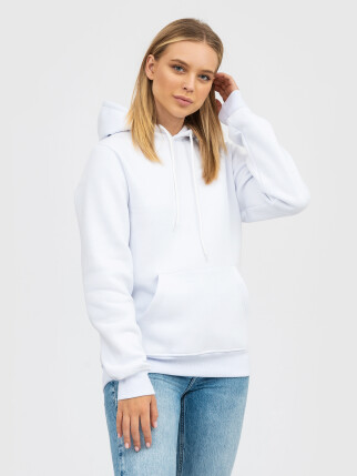Худи UNISEX с начесом U-0401 белый (5110280) фото 7