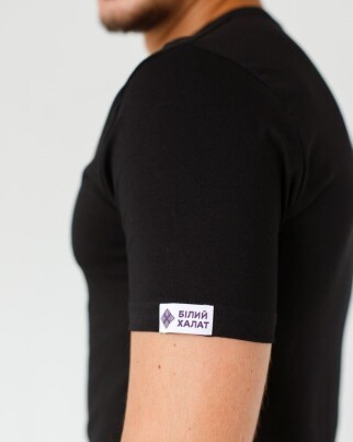 Медицинская футболка мужская черная 153-321-681 (6613812) фото 3