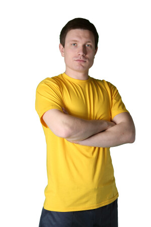 T-shirt working "Fruit of the loom" yellow 165 g/m2 (220035) фото 1
