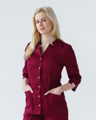 Medical shirt women's Lotus marsala 186-326-679 (6613543) фото 1