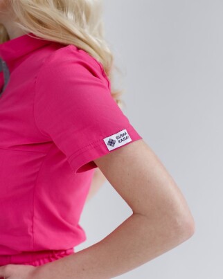 Medical overalls women's Dallas pink with gray stitching 127-337-715 (6613212) фото 5