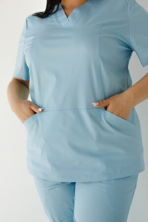 Women's medical suit Topaz azure Elite Stretch 488-333-708 / 492-333-705 (6624456) фото 11