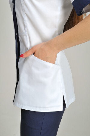 Olga+Br. skinny suit. COTTON. White / dark blue (544668) фото 5