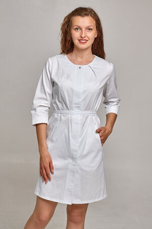 Asia dressing gown. COTTON. White (544812) фото 3