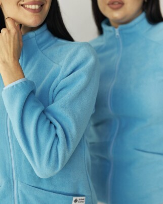 Medical sweatshirt women's fleece Dakota blue 406-333-842 (6613448) фото 3