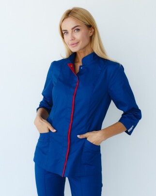Медицинская рубашка женская Сакура сапфир-красный 184-360-679 / 311-360-679 (6613505) фото 1