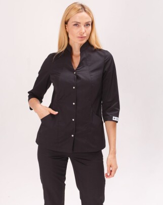 Медицинский костюм женский Элизабет черный 441-321-679 (6613363) фото 4