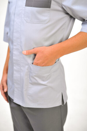 Bravery men's medical jacket, 1/2 sleeve. Smoke / asphalt (545031) фото 7