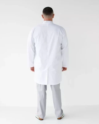 Medical coat for men Amsterdam white-gray 154-366-679 / 154-366-755 (6613822) фото 6