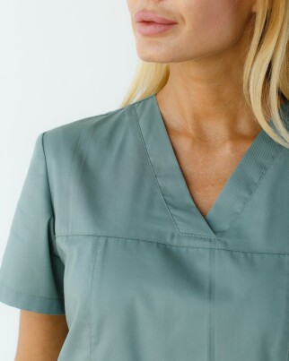 Medical shirt women's Topaz olive 164-327-705 / 386-327-705 (6613482) фото 2