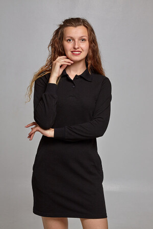 POLO classic dress, long sleeve. Black (544607) фото 4