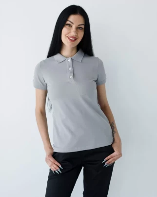 Medical polo for women light gray 147-419-677 (6637750) фото 1