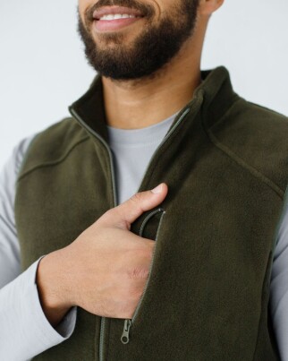 Medical fleece vest Canada khaki (unisex) 368-368-842 (6613934) фото 4