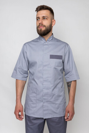 Bravery men's medical jacket, 1/2 sleeve. Smoke / asphalt (545031) фото 2
