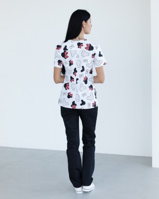Medical shirt women's Topaz print mickey black 26-324-773 (6613484) фото 2