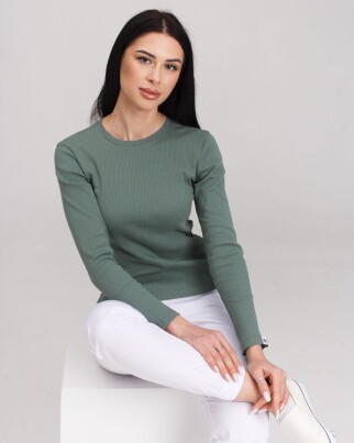 Women's Medical Longsleeve in welted dark olive 392-483-901 (6613458) фото 7