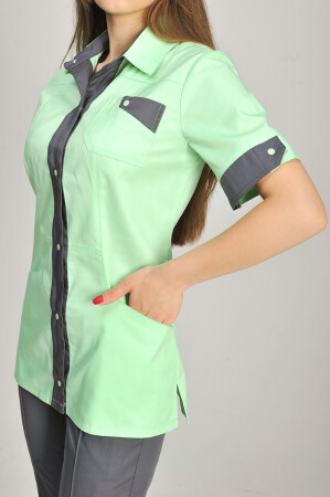 Costume Olga + Br. skinny. COTTON. Salad / asphalt (544666) фото 4