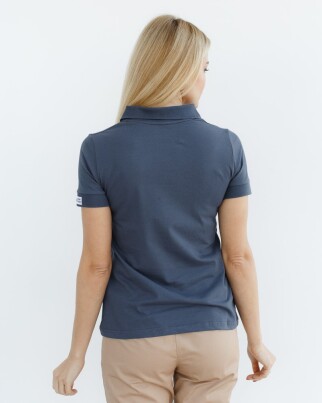 Medical polo for women dark grey 147-408-677 (6613401) фото 2