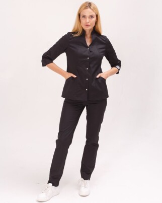 Медицинский костюм женский Элизабет черный 441-321-679 (6613363) фото 1