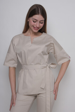 Куртка женская хирургическая Рио. Крем. COTTON. (5437002) фото 2