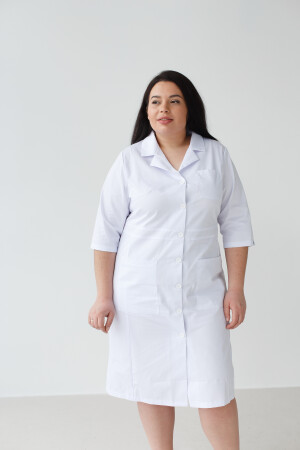 Медицинский халат женский Софи белый +SIZE 306-324-677 (6625318) фото 8