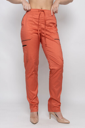 Medical suit Emily-stretch, female. Terracotta (5436925) фото 12