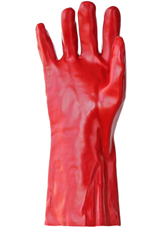 Gloves pvc mbs red (451) фото 1