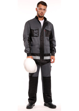 Suit worker "MANCHESTER" gray - trousers and jacket (1285) фото 1
