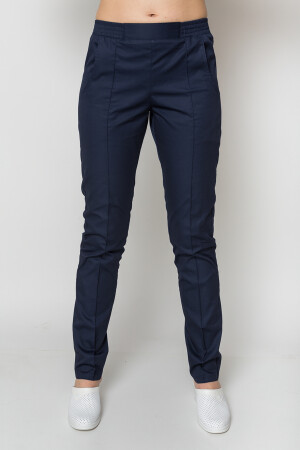 Christina+Br. skinny suit. COTTON. White / navy blue (5410107) фото 4