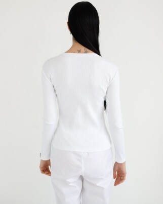 Medical welt longsleeve women's white 392-324-716 (6613461) фото 2
