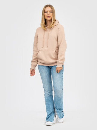 Худи UNISEX с начесом U-0401 бежевый (5110247) фото 8