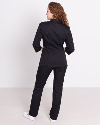 Медицинская рубашка женская Сакура черная  184-321-679 (6613489) фото 2