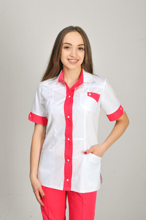 Costume Olga + Br. skinny. COTTON. White / coral (544667)(544667) фото 3
