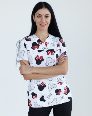 Medical shirt women's Topaz print mickey black 26-324-773 (6613484) фото 1