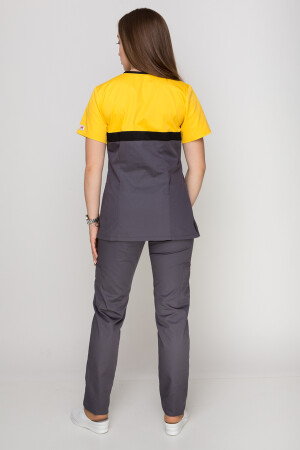 Costume Lydia +Br. Virginia. COTTON. Yellow / asphalt (5410116) фото 9