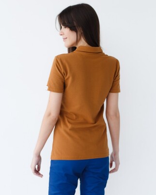 Medical polo for women caramel 147-418-677 (6613394) фото 2