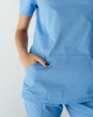 Medical shirt women's Topaz blue 164-333-705 (6613535) фото 3
