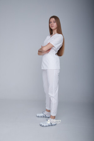 Women's medical blouse "MARIA" white (3399154) фото 5