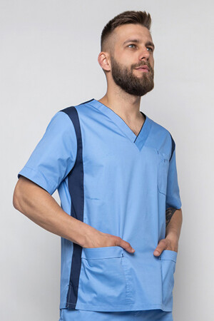 Medical jacket for men Manhattan. Blue (5437046) фото 2