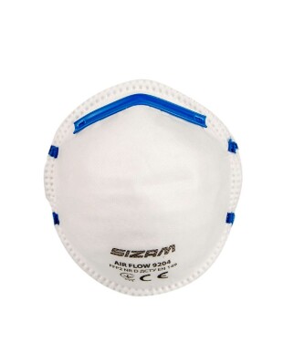 Респиратор Sizam одноразовый без клапана выдоха air flow 9204 FFP2 (упаковка 20 шт.) 35002 (8137994) фото 1