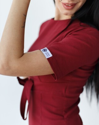 Medical dress for women Scarlett marsala 304-326-704 (6613954) фото 5