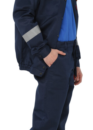 Suit worker "PULSE" with reflective stripes - pants and jacket (10006) фото 4