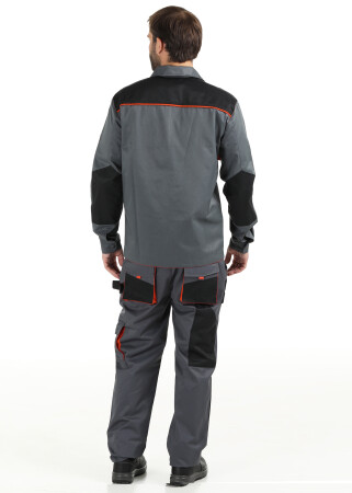 Work suit "TRITON" dark gray - pants and jacket (1276) фото 2