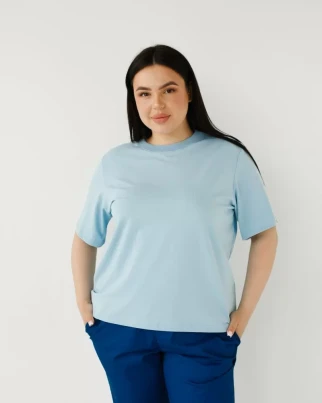 Medical basic T-shirt for women blue 498-333-924 (6637743) фото 1